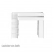 Cubby House Bunk Bed With Open Under Shelves and front ladder