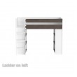 Cubby House Bunk Bed With Open Under Shelves and front ladder