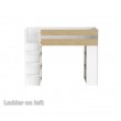Cubby House Bunk Bed With Open Under Shelves and front ladder