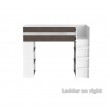 Cubby House Bunk Bed With Open Under Shelves and front ladder