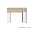 Cubby House Bunk Bed With Open Under Shelves and front ladder