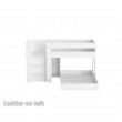 Low Height Loft Bed with End Pull-Out Lower Bed