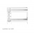 Medium height bunk bed with front ladder