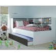 Benalla Single Trundle Bed with wrap around storage shelves