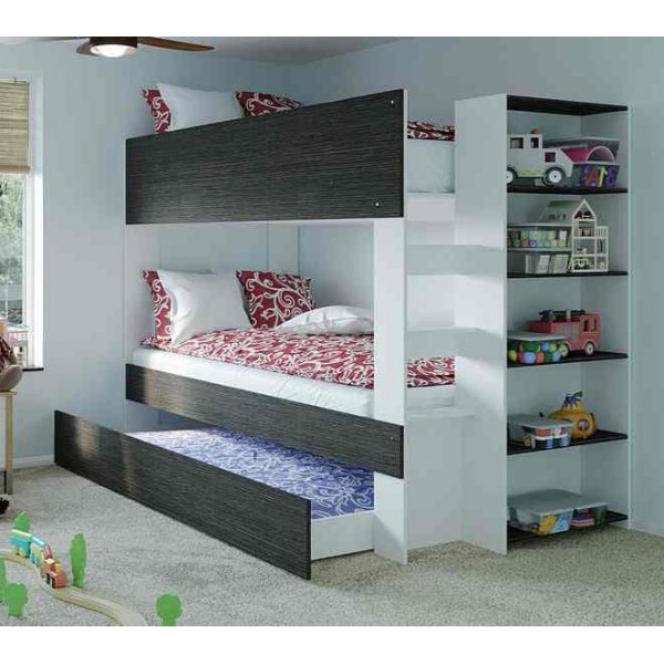 Kids Bunk Beds Bed With Optional, Bunk Bed With Bookshelf
