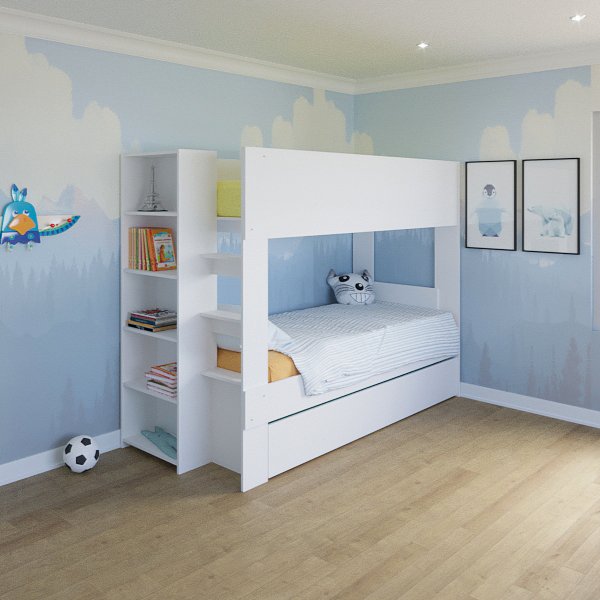 girl bunk beds with storage