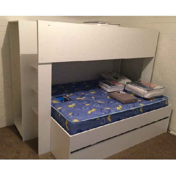 New Single Over Double Bunk Bed Optional Trundle Quadruple