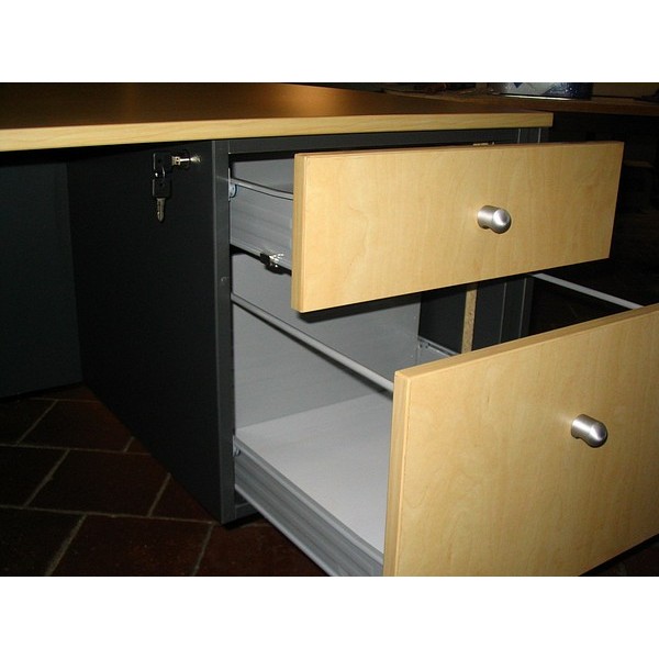 Panel End Desk 750 with built in drawers