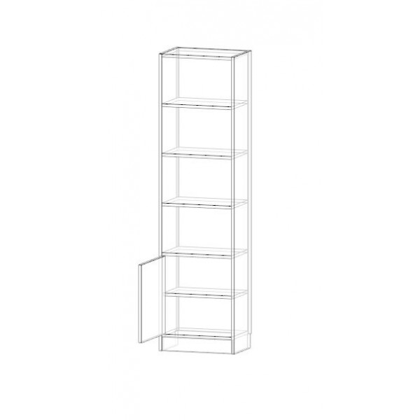 Single Door Cupboard Bookshelf
