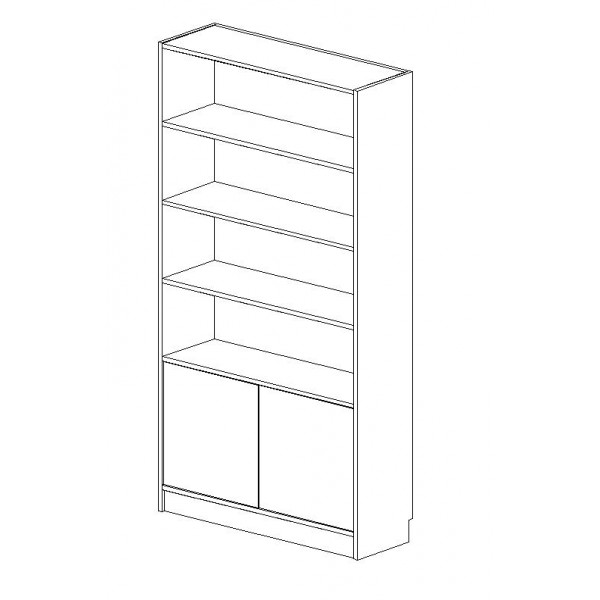 Double Door Cupboard Bookshelf