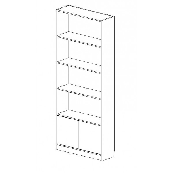 Double Door Cupboard Bookshelf