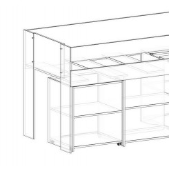 Spacesaver mid height beds - option to replace desk with shelf unit