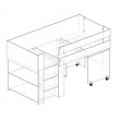 Spacesaver Compact open shelves option to move centre shelf  and change desk to 900mm panel