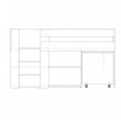 Spacesaver Compact open shelves option to move centre shelf  and change desk to 900mm panel