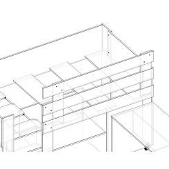 Spacesaver mid height beds - option to add extra guard rail