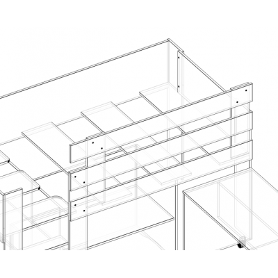 Spacesaver mid height beds - option to add extra guard rail